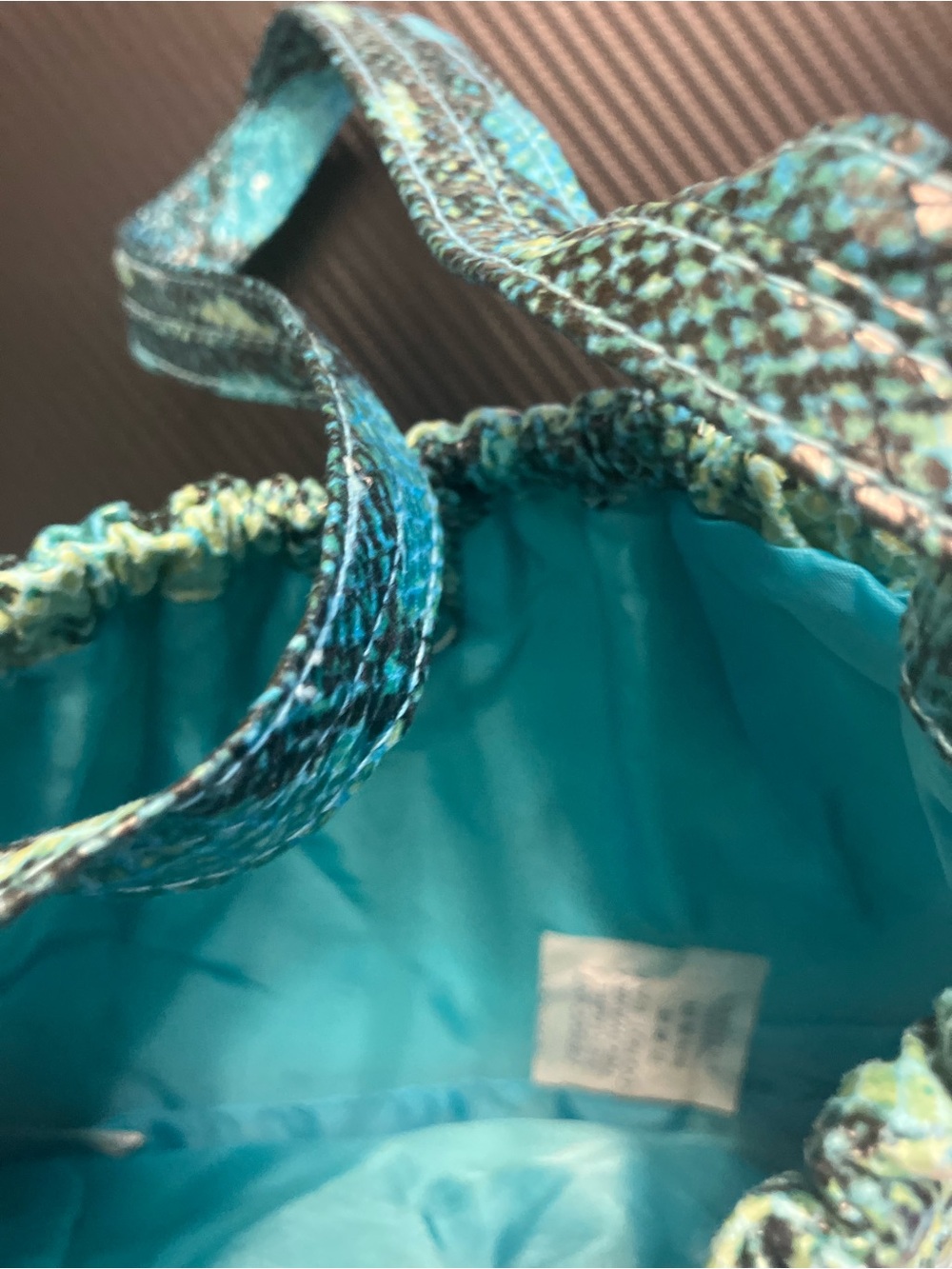 Turquoise Snake-Print Shoulder Bag - Picture 5 of 5